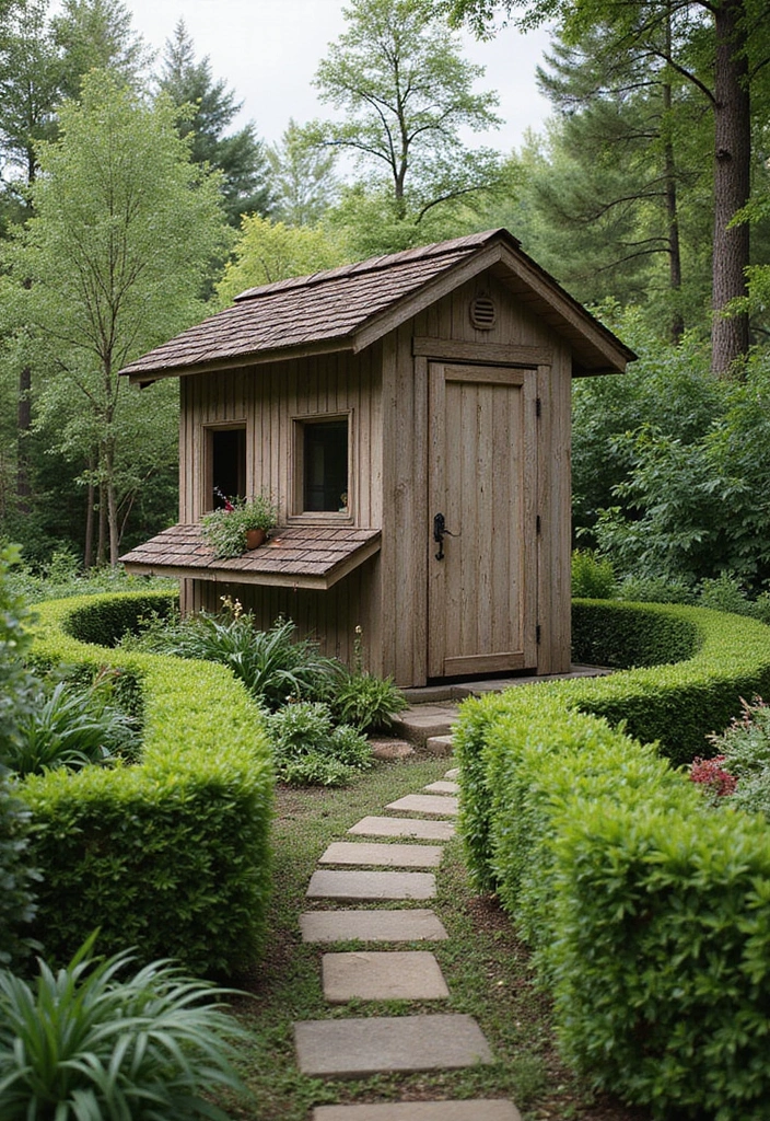28 Backyard Chicken Coop Designs That Look Charming 15. Rustic Hedge Coop