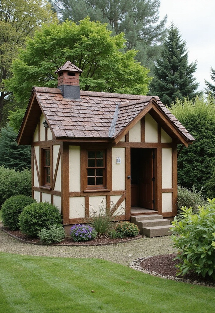 28 Backyard Chicken Coop Designs That Look Charming 17. Traditional Tudor Coop