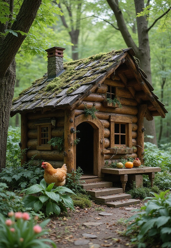 28 Backyard Chicken Coop Designs That Look Charming 23. Enchanted Forest Coop