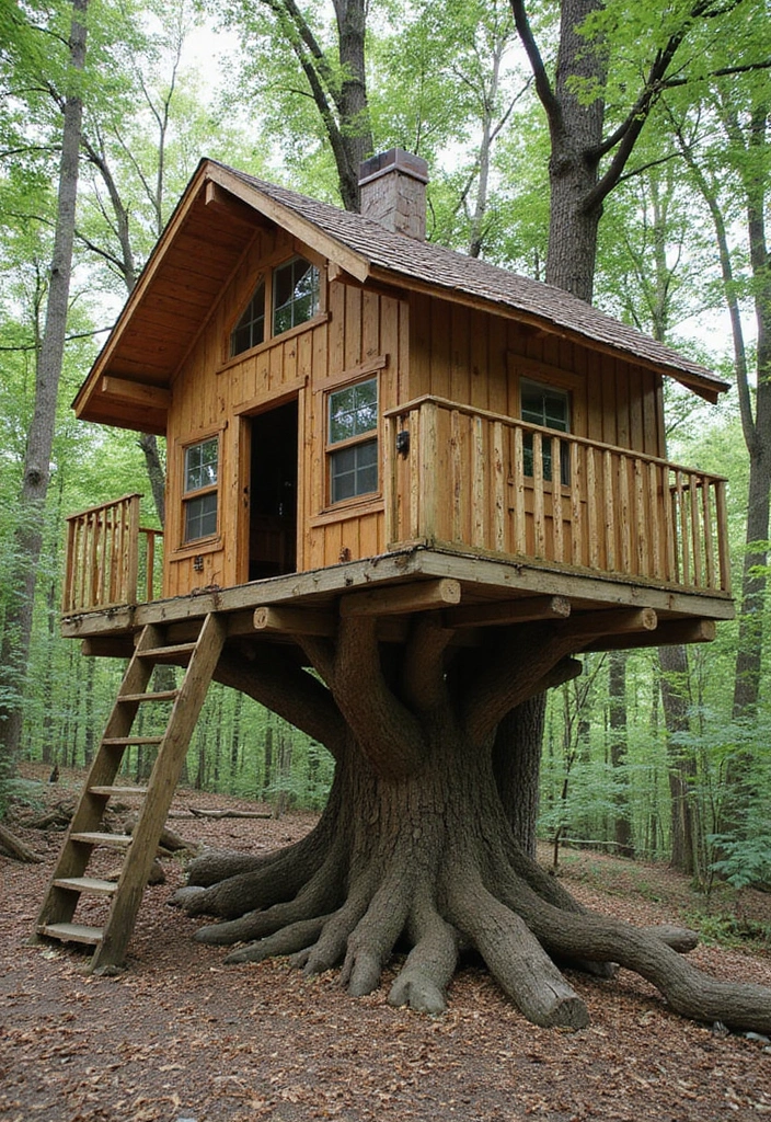 28 Backyard Chicken Coop Designs That Look Charming 28. Treehouse Coop