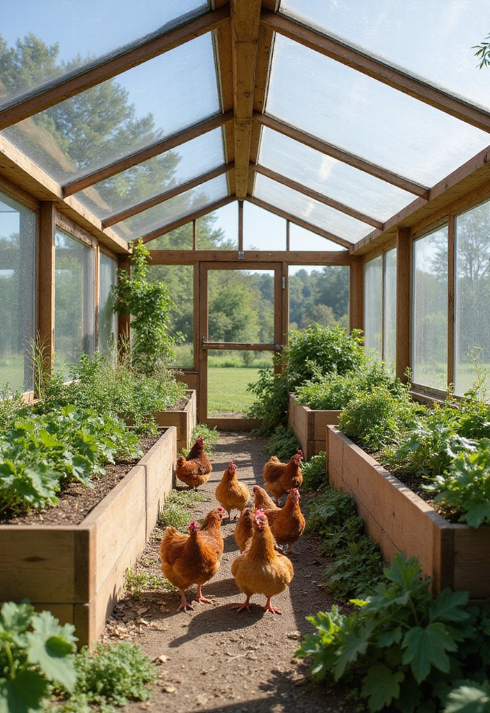 28 Backyard Chicken Coop Designs That Look Charming 9. Greenhouse Chicken Coop