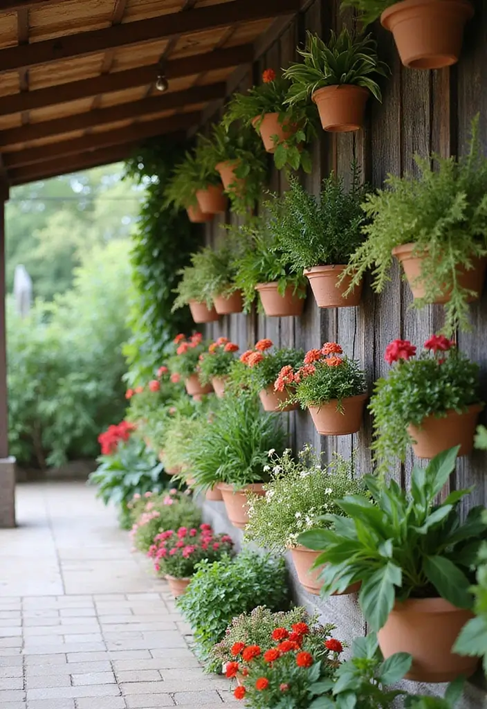 28 Backyard Covered Patio Ideas for All Seasons - 16. Vertical Gardens