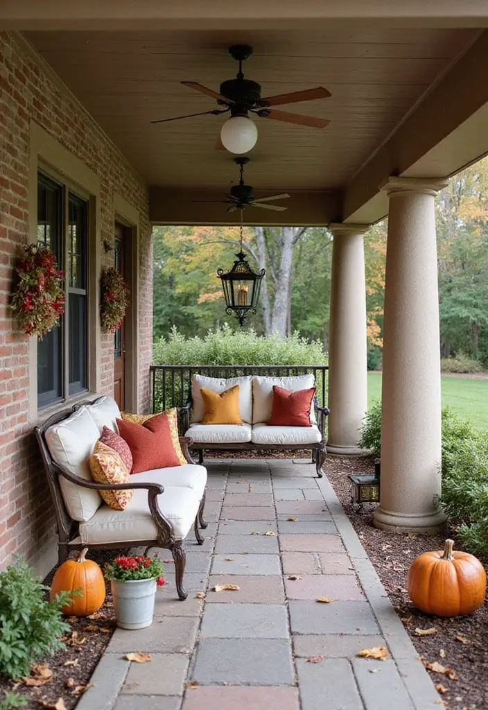 28 Backyard Covered Patio Ideas for All Seasons - 21. Seasonal Decor Switch Ups