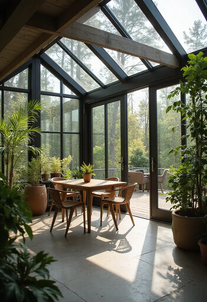 28 Backyard Covered Patio Ideas for All Seasons - 4. Enclosed Glass Patio