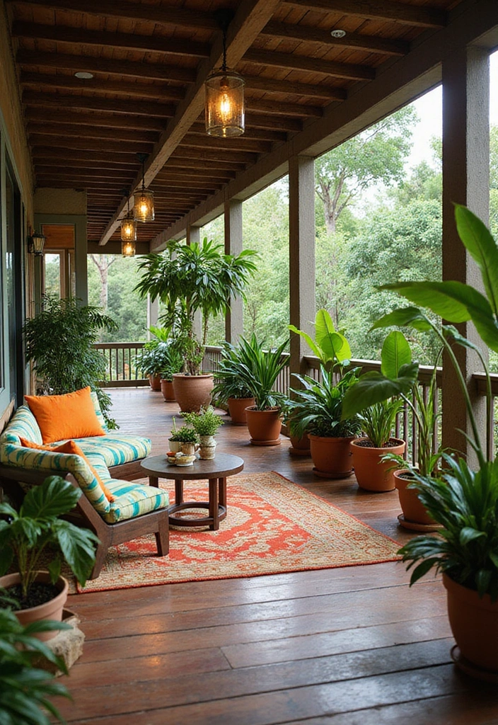 28 Backyard Covered Patio Ideas for All Seasons - 7. Tropical Oasis