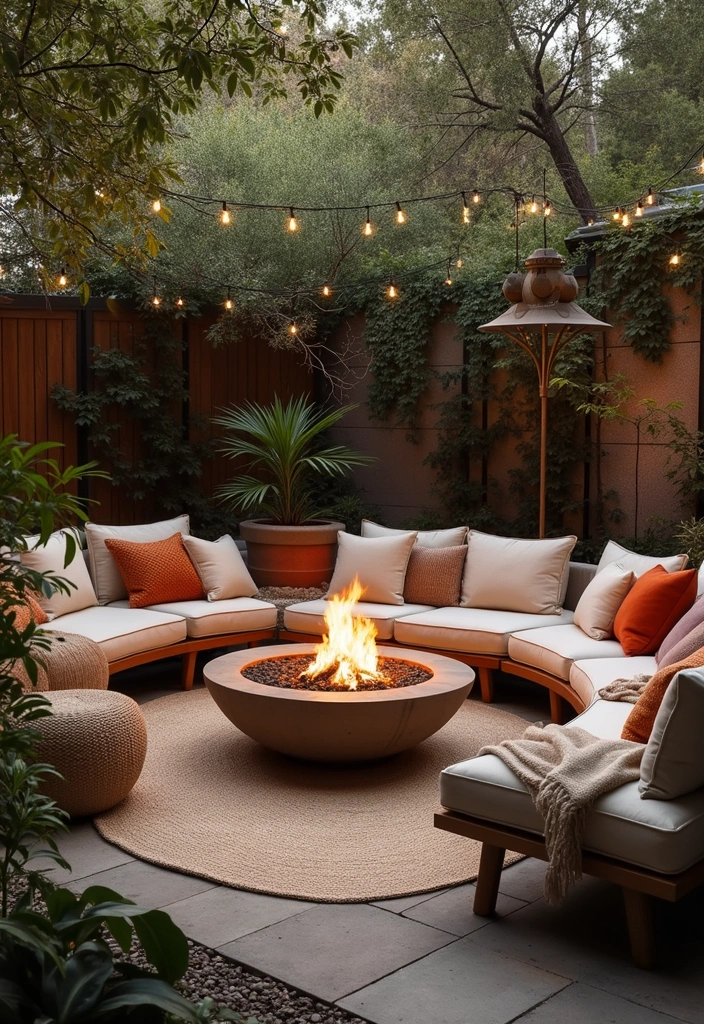28 Backyard Fire Pit Ideas for Cozy Evenings Outside - 13. Fire Pit with Seating Arrangements