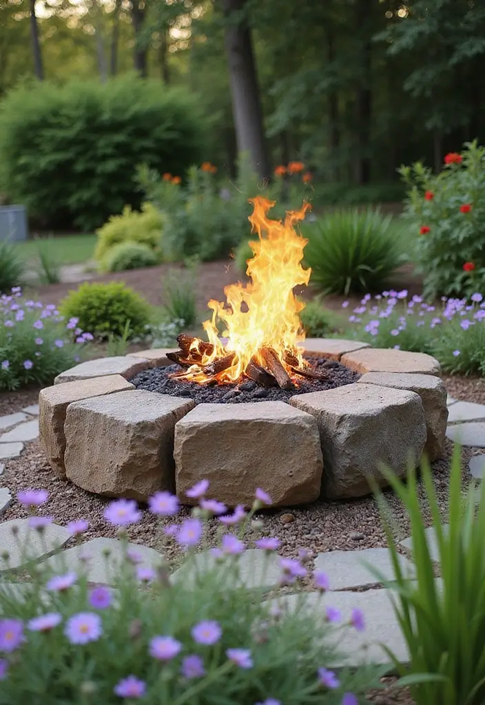 28 Backyard Fire Pit Ideas for Cozy Evenings Outside - 19. Landform Fire Pit