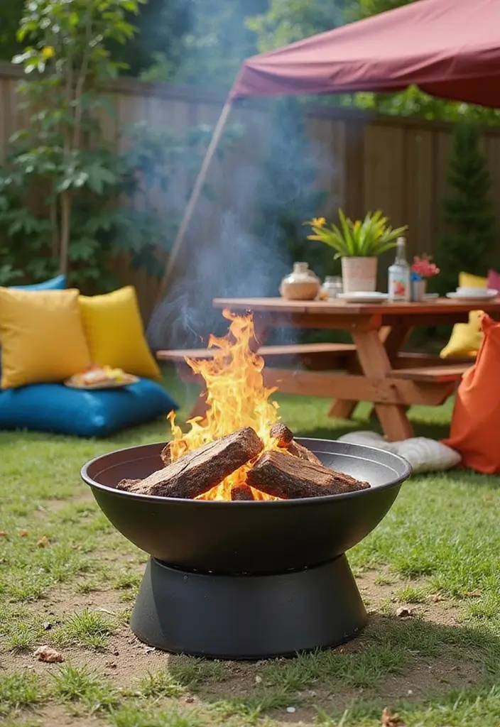 28 Backyard Fire Pit Ideas for Cozy Evenings Outside - 7. Portable Fire Pit