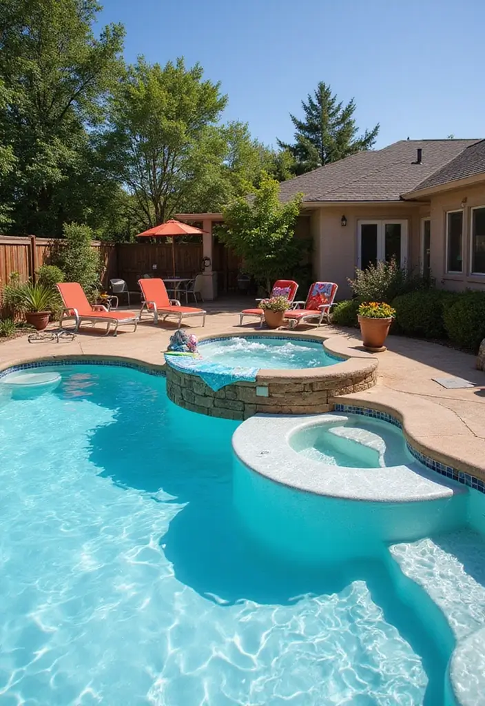 28 Backyard Jacuzzi Setups That Feel Like a Spa Retreat 26 28 Backyard Jacuzzi Setups That Feel Like a Spa Retreat 26. Fun Poolside Jacuzzi