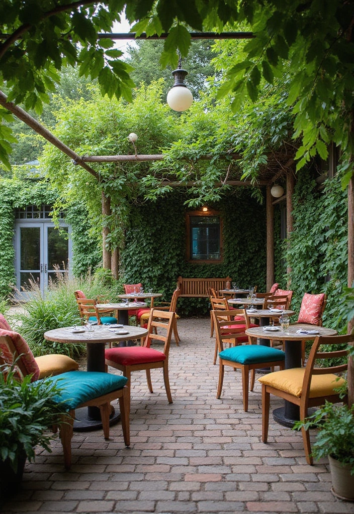 28 Backyard Living Spaces That Feel Like Outdoor Rooms 10. Garden Bistro