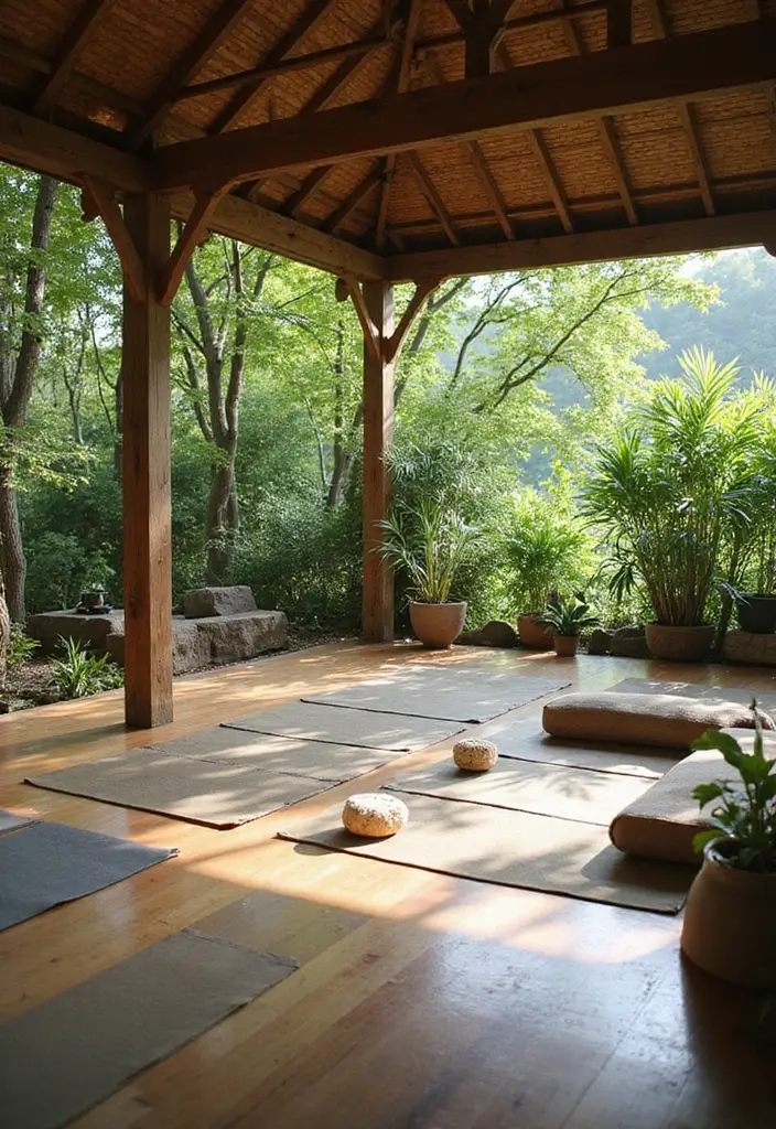 28 Backyard Living Spaces That Feel Like Outdoor Rooms 13. Open Air Yoga Studio