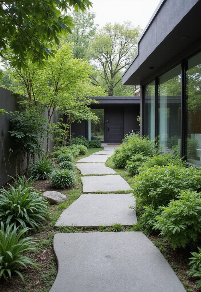 28 Backyard Modern Design Inspirations With Clean Lines 1 28 Backyard Modern Design Inspirations With Clean Lines 1. Zen Stone Pathway