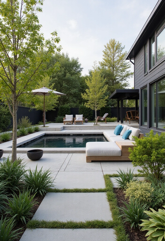 28 Backyard Modern Design Inspirations With Clean Lines 24 28 Backyard Modern Design Inspirations With Clean Lines 24. Integrated Seating Options