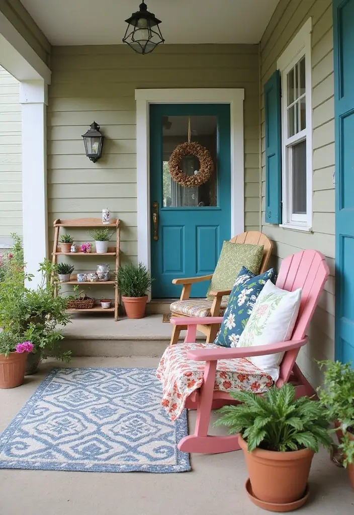 28 Backyard Porch Inspirations for Relaxing Afternoons - 16. Upcycled Furniture