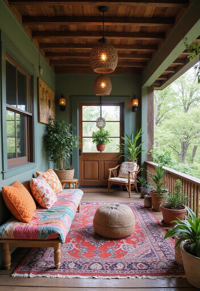 28 Backyard Porch Inspirations for Relaxing Afternoons - 2. Bohemian Oasis