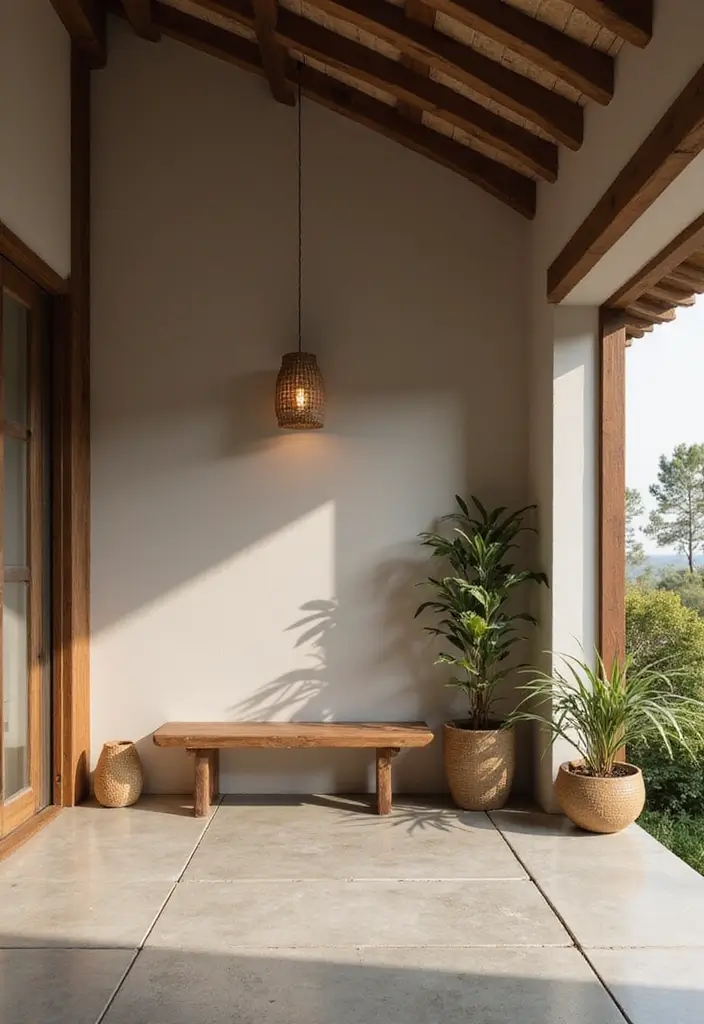 28 Backyard Porch Inspirations for Relaxing Afternoons - 3. Minimalist Zen Retreat