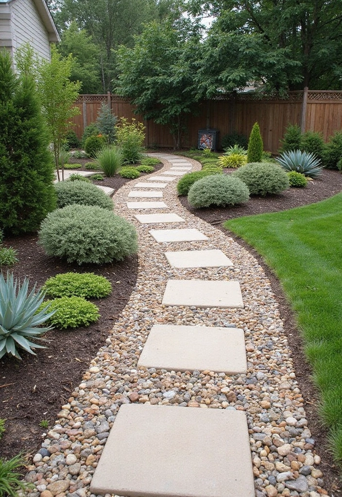 28 Backyard Sidewalk Designs That Elevate Curb Appeal 17 28 Backyard Sidewalk Designs That Elevate Curb Appeal - 17. Succulent and Stone Combinations