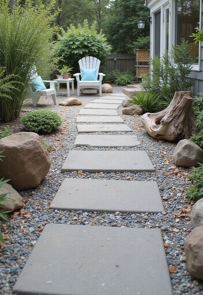 28 Backyard Sidewalk Designs That Elevate Curb Appeal 22 28 Backyard Sidewalk Designs That Elevate Curb Appeal - 22. Nautical Theme Sidewalks