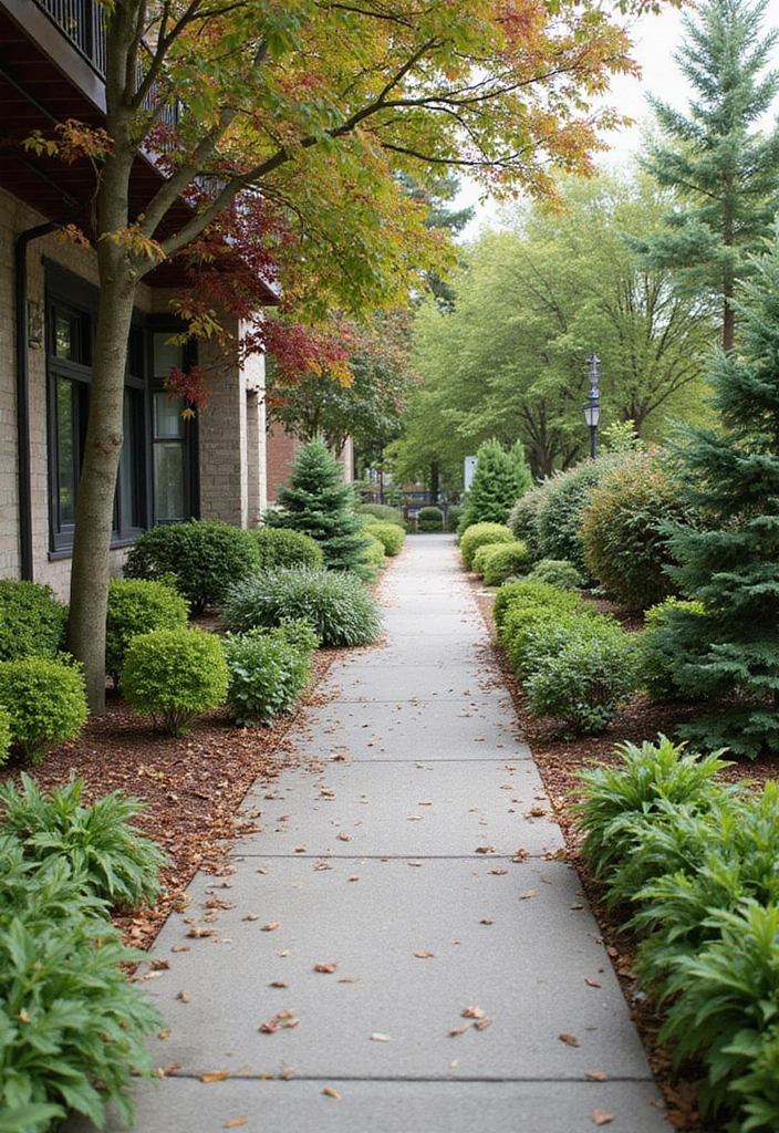 28 Backyard Sidewalk Designs That Elevate Curb Appeal 24 28 Backyard Sidewalk Designs That Elevate Curb Appeal - 24. Seasonal Change Walkways