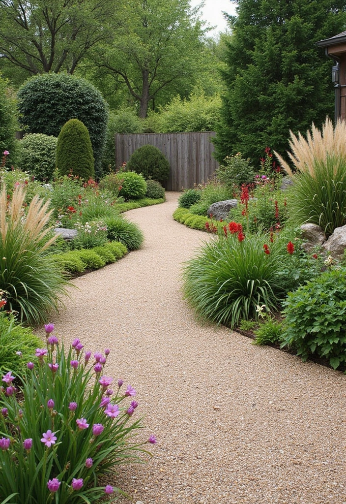 28 Backyard Sidewalk Designs That Elevate Curb Appeal 8 28 Backyard Sidewalk Designs That Elevate Curb Appeal - 8. Whimsical Curved Pathways