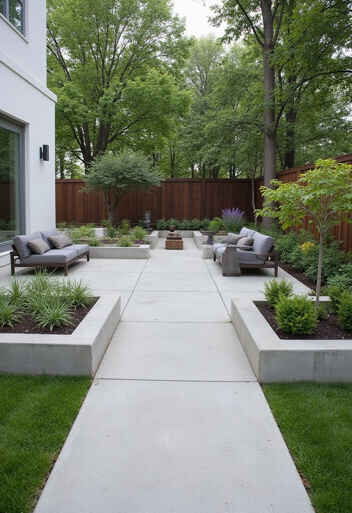 28 Backyard Sidewalk Designs That Elevate Curb Appeal 9 28 Backyard Sidewalk Designs That Elevate Curb Appeal - 9. Minimalist Stamped Concrete