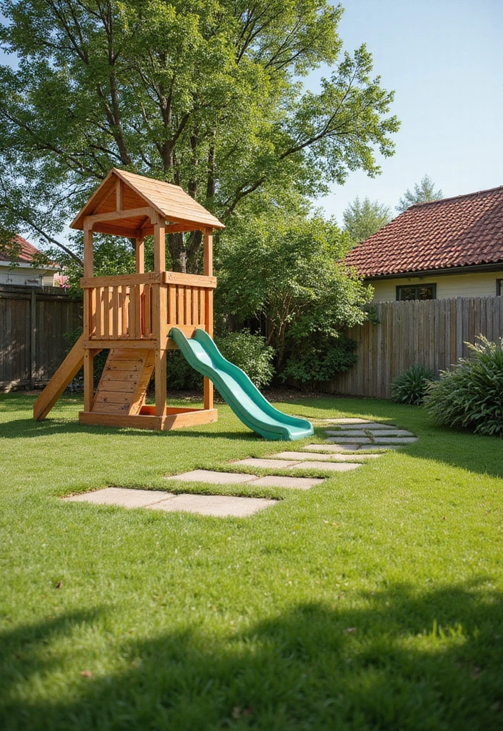 28 Cool Backyard Ideas That Impress Guests Instantly - 13. Kid-Friendly Zones