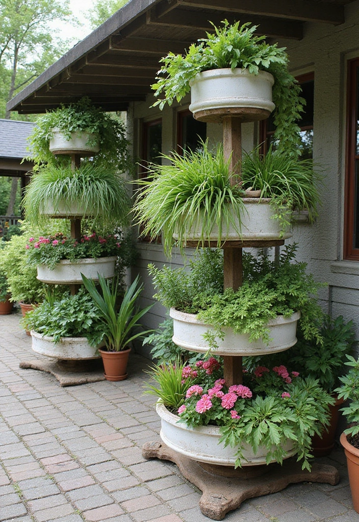28 Cool Backyard Ideas That Impress Guests Instantly - 19. Unique Plant Displays