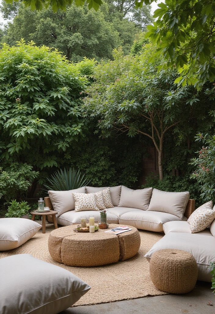 28 Cool Backyard Ideas That Impress Guests Instantly - 20. Comfortable Lounge Area