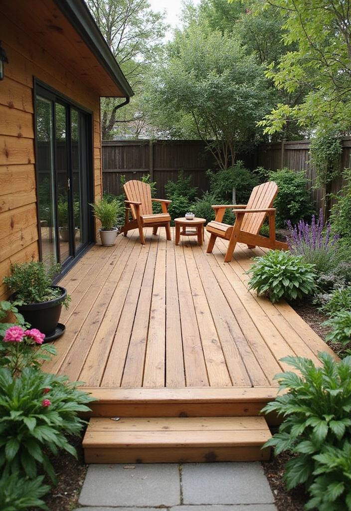 29 Aesthetic Backyard Designs Perfect for Pinterest Boards - 12. Natural Wooden Deck