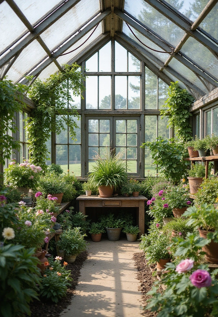 29 Aesthetic Backyard Designs Perfect for Pinterest Boards - 24. Greenhouse Retreat