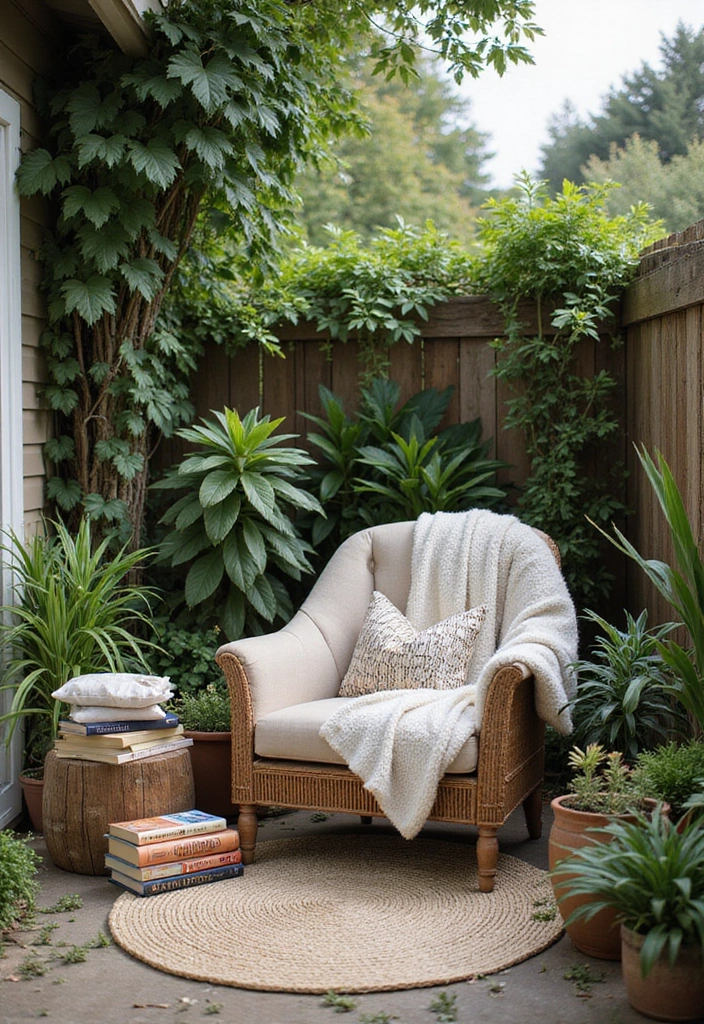 29 Aesthetic Backyard Designs Perfect for Pinterest Boards - 25. Cozy Reading Nook