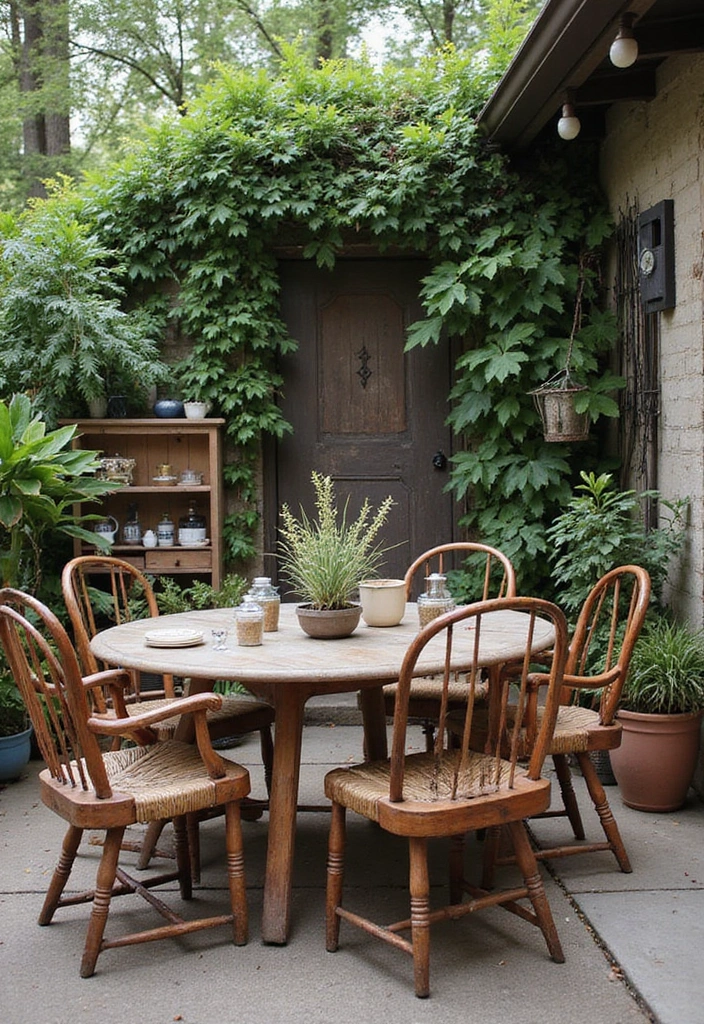 29 Aesthetic Backyard Designs Perfect for Pinterest Boards - 4. Vintage Furniture Finds