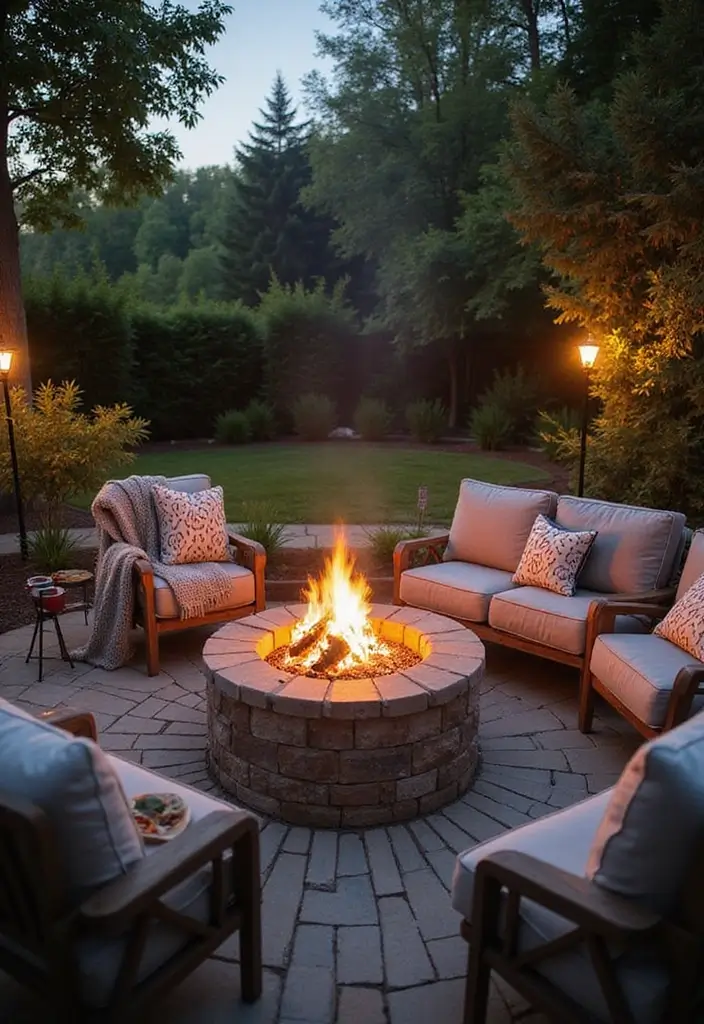 29 Aesthetic Backyard Designs Perfect for Pinterest Boards - 6. Cozy Fire Pit Nook