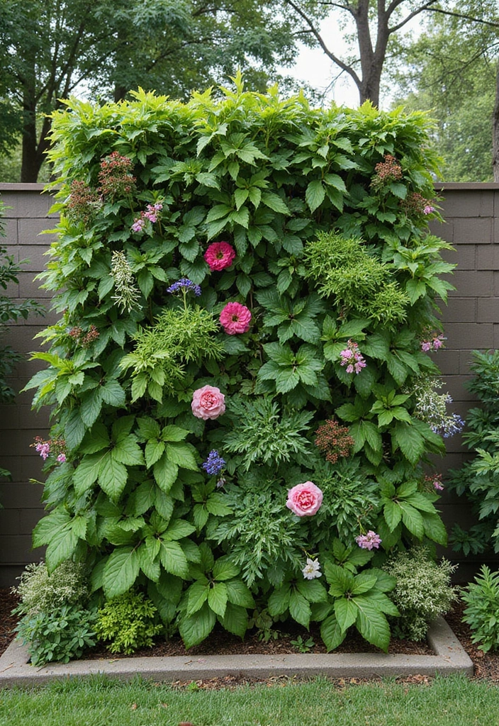 29 Aesthetic Backyard Designs Perfect for Pinterest Boards - 9. Eco-Friendly Plant Walls