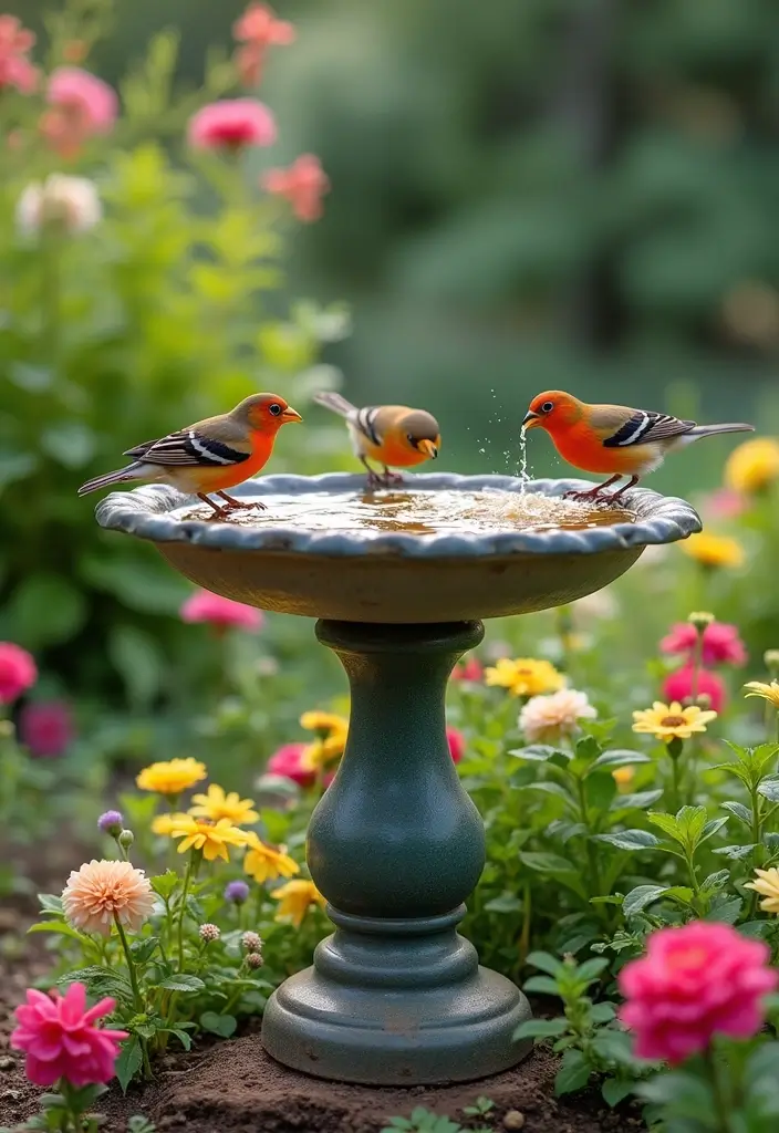 29 Backyard DIY Ideas That Save Money and Look Amazing - 20. Decorative Bird Bath