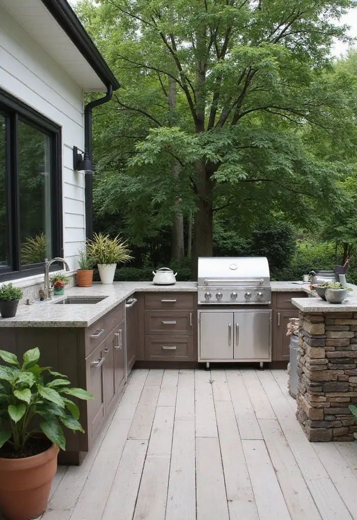 29 Backyard Deck Ideas That Extend Outdoor Living - 16. Outdoor Kitchen