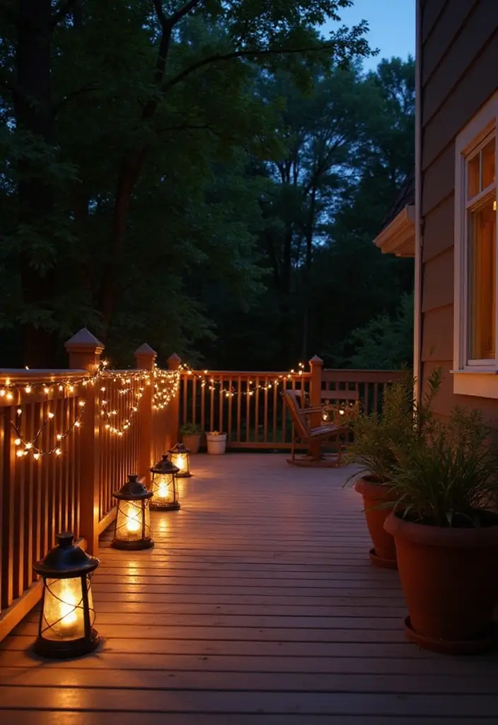 29 Backyard Deck Ideas That Extend Outdoor Living - 2. Solar-Powered Lighting