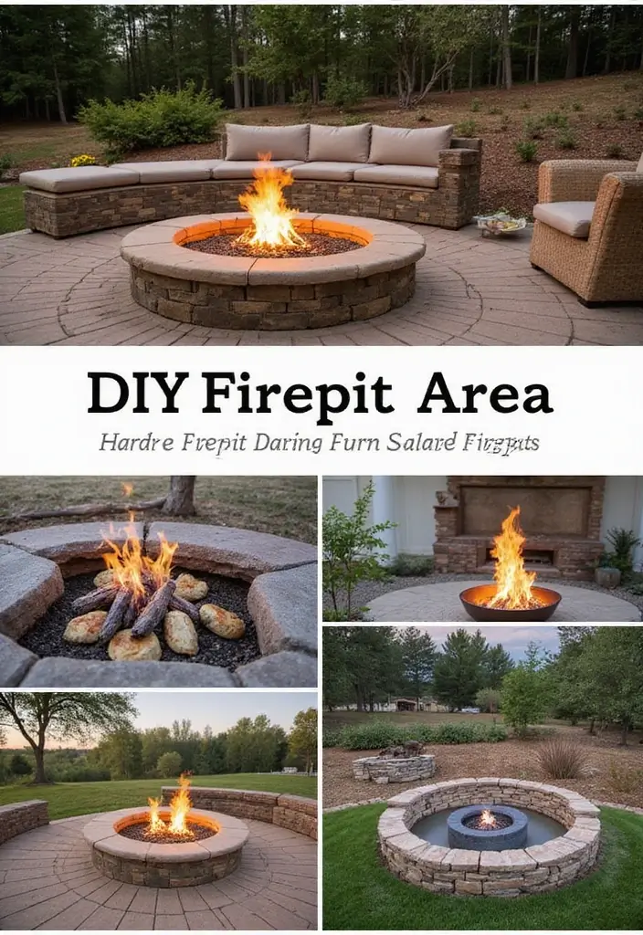 29 Backyard Firepit Area Inspirations That Glow at Night - 24. DIY Firepit Ideas