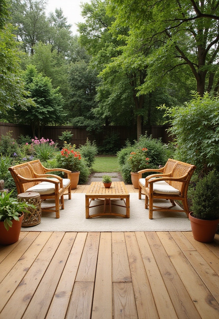 29 Backyard Flooring Inspirations That Elevate Outdoor Design 1 29 Backyard Flooring Inspirations That Elevate Outdoor Design - 1. Sustainable Bamboo Flooring