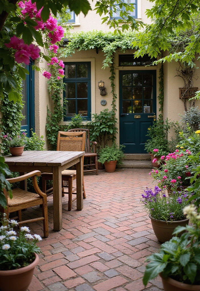 29 Backyard Flooring Inspirations That Elevate Outdoor Design 17 29 Backyard Flooring Inspirations That Elevate Outdoor Design - 17. Vintage Brick