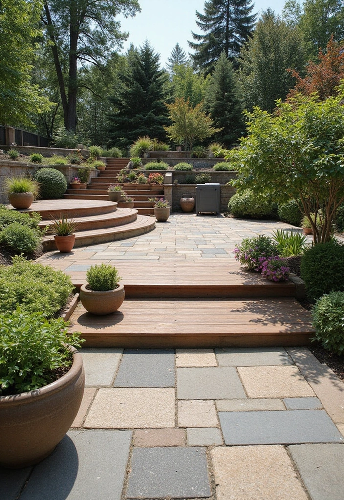 29 Backyard Flooring Inspirations That Elevate Outdoor Design 27 29 Backyard Flooring Inspirations That Elevate Outdoor Design - 27. Terraced Ground Levels