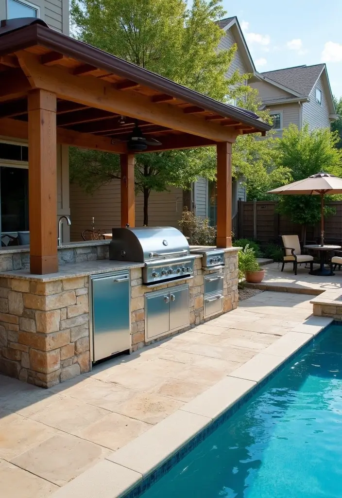 29 Pool Backyard Inspirations That Feel Like a Paradise 14 29 Pool Backyard Inspirations That Feel Like a Paradise 14. Outdoor Kitchen