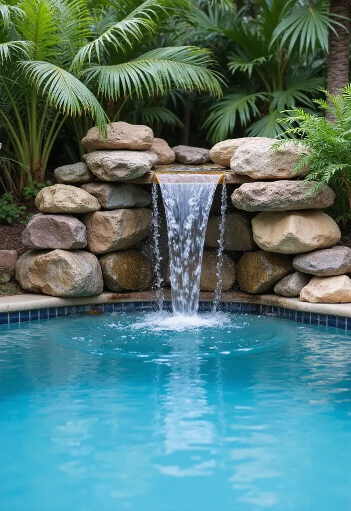 29 Pool Backyard Inspirations That Feel Like a Paradise 6 29 Pool Backyard Inspirations That Feel Like a Paradise 6. Waterfall Feature