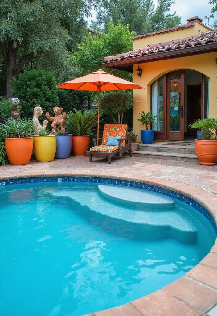 30 Backyard Above Ground Pool Ideas That Look High-End 19 30 Backyard Above Ground Pool Ideas That Look High End 19. Artful Poolside Decor