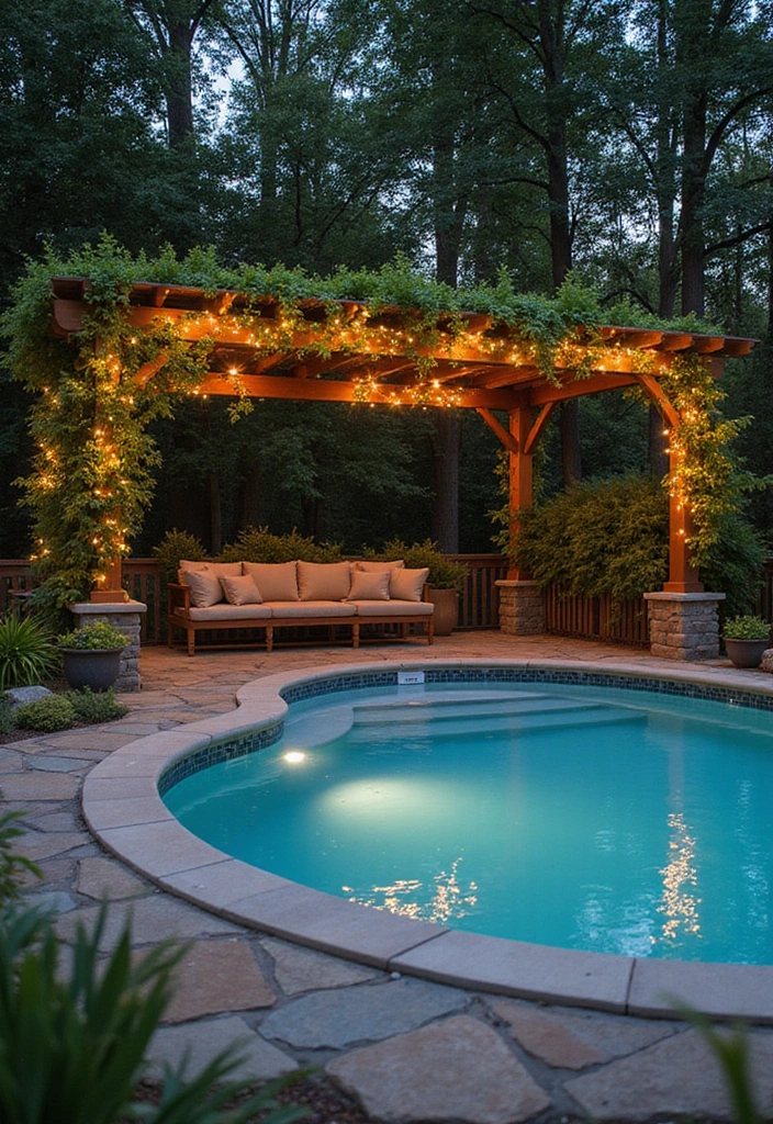 30 Backyard Above Ground Pool Ideas That Look High-End 4 30 Backyard Above Ground Pool Ideas That Look High End 4. Elegant Pergola