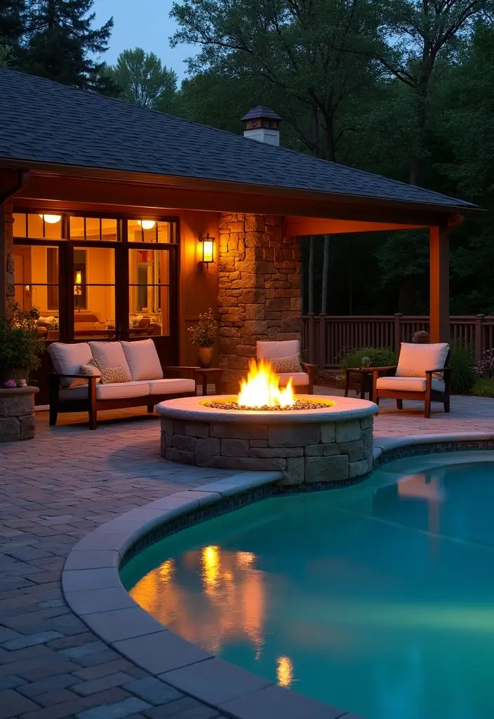 30 Backyard Above Ground Pool Ideas That Look High-End 5 30 Backyard Above Ground Pool Ideas That Look High End 5. Cozy Fire Pit Area