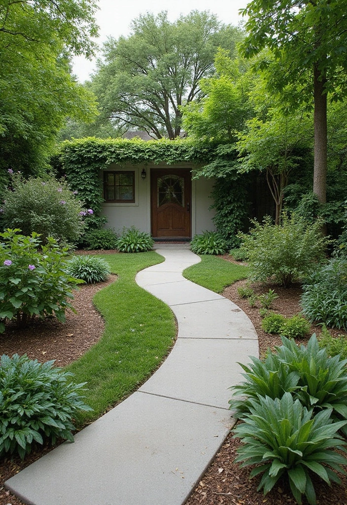 30 Backyard Cement Patio Designs That Feel Modern - 17. Connector Paths