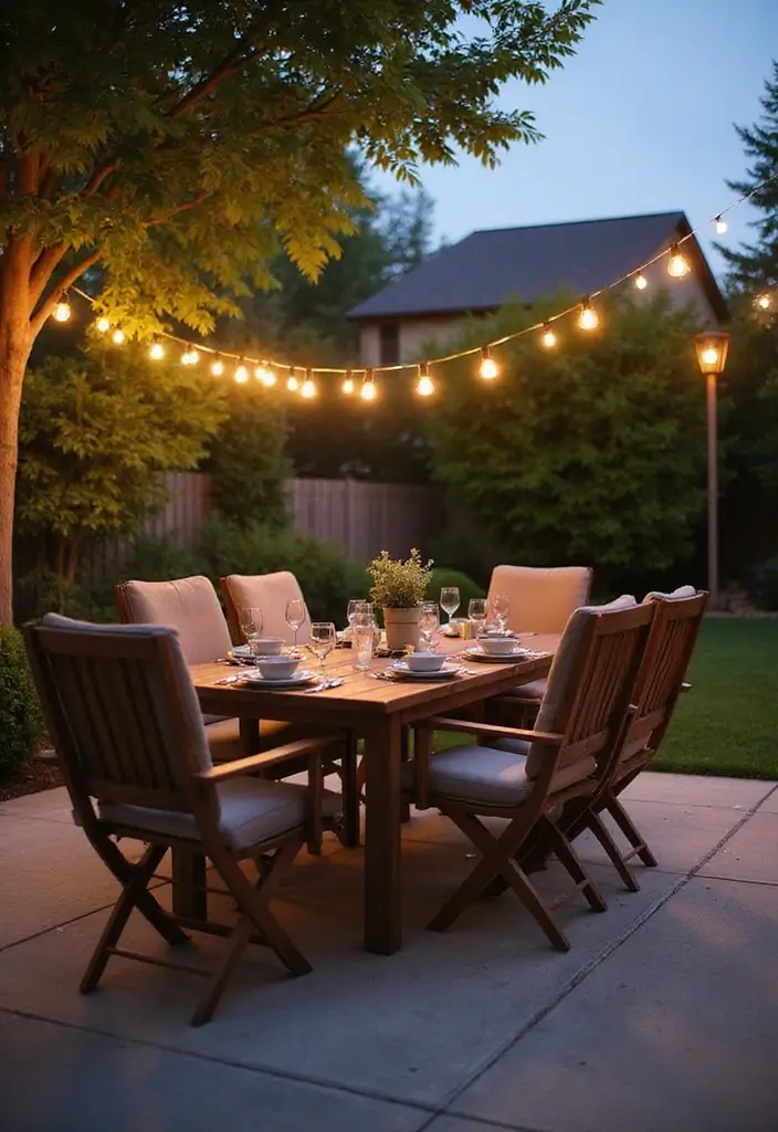 30 Backyard Cement Patio Designs That Feel Modern - 18. Outdoor Dining Areas