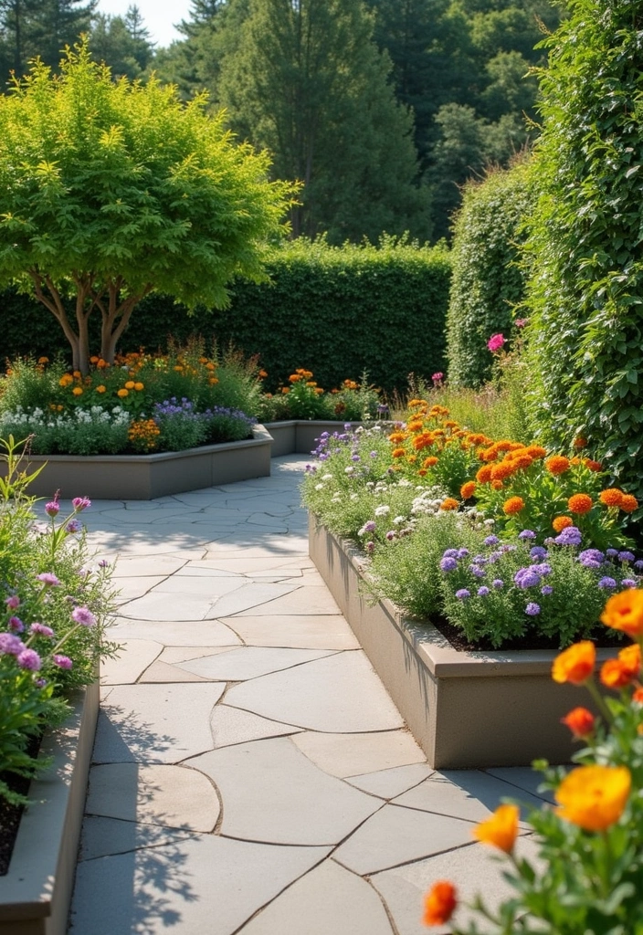 30 Backyard Cement Patio Designs That Feel Modern - 20. Garden Boxes