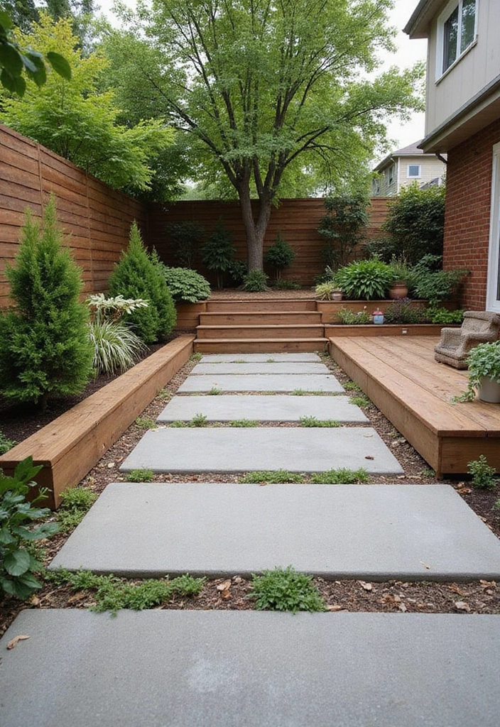 30 Backyard Cement Patio Designs That Feel Modern - 24. Hybrid Spaces